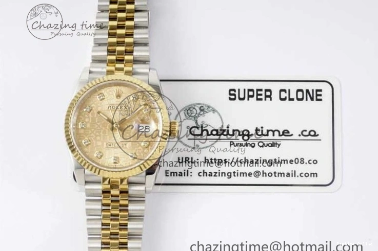 0110 Tailored DateJust 36mm DIWF 1:1 Best Edition 904L Steel Computer Dial Diamonds Markers on SS YG Jubilee Bracelet SA 2314